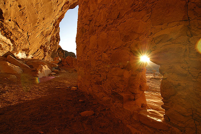 Sunrise through door, Gallo Cliff Shelter, Chaco Canyon, New Mexico, November 2009; if you haven't been to Chaco, plan a camping trip and spend a few days. It is one of the quietest, most contemplative places I have ever been. This image, though, still didn't make the top five.