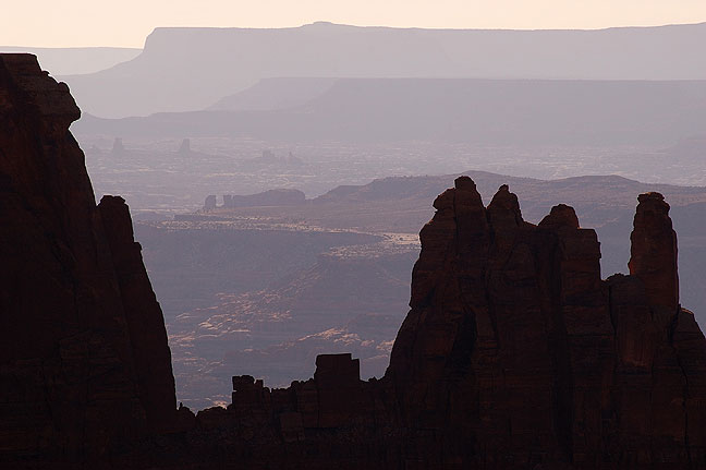This image on the Grand View Point trail at Canyonlands National Park, Utah, October 2008, combines compelling lines and telephoto compression to express the vastness of the desert. It was also a close contender for the top five. 