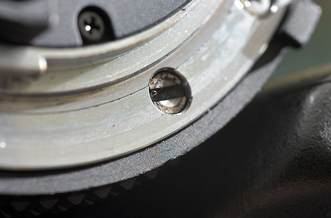 This is the slot in an AF Nikkor lens that accepts the so-called focus "screwdriver" of a camera with its own focus motor.