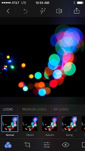 This is a screen shot of the Photoshop Express app for iPhone.