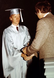 Your humble host receives his high school diploma, May 31, 1981.