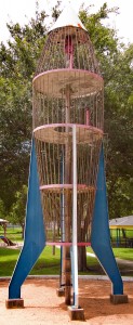 This is the rocket ship playground piece in Ada's Glenwood Park.