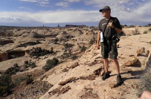 The author hikes on the Chocolate Drops trail in The Maze District of Canyonlands National Park in May 2012. On the entire three-day excursion to this area, I only saw about five other people.