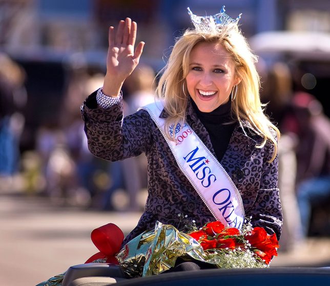 I shot this image of our friend Taylor Treat, Miss Oklahoma 2009, in the ECU homecoming parade with my 760. Since this camera's ISO ranges from 80 to 400, bright daylight is its forte.
