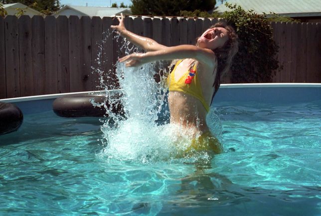 My sister Nicole splashes in our backyard pool in the summer of 1978. It was one of my first pictures made with the Fujica ST605N, shot at its fastest shutter speed, 1/700th of a second. At the time, I remember being very pleased with the stop-motion effect.