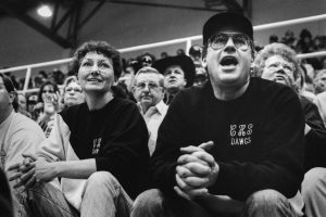 Calvin basketball fans clamor for their kids at the state tournament in Oklahoma City in 1994. Kodak P3200 was a problem-solver then, but a solution looking for a problem today.