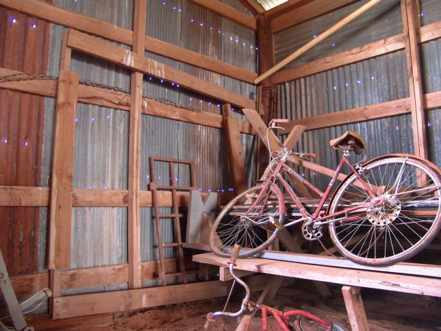 It didn't take me long to find examples of the Sony's F828's inclination to purple fringing, as seen in the extreme in this barn image; the holes in the barn should not be purple.