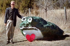 Posing at Frog Rock on Valentine's Day some years ago