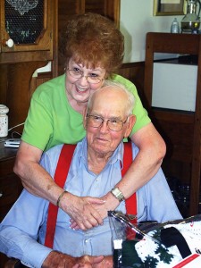 Abby's father Hershel Shoffner with his wife of nearly 20 years Ethel today. Hershel's first wife, Agness, Abby's mother, died in 1986 at the age of 60.