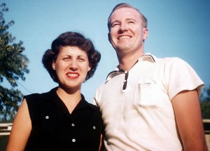 Margaret and Bill Skinner circa 1958, looking about as all-American as a couple could. (Photo by Richard M. Batten)