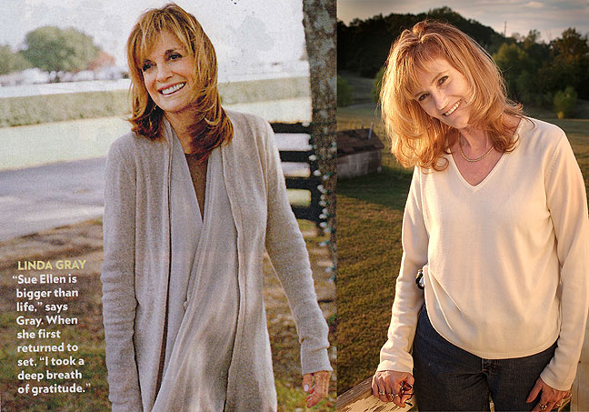 One of these is actress Linda Gray, who played Sue Ellen Ewing on "Dallas." The other is my wife Abby. See if you can tell which one is which!