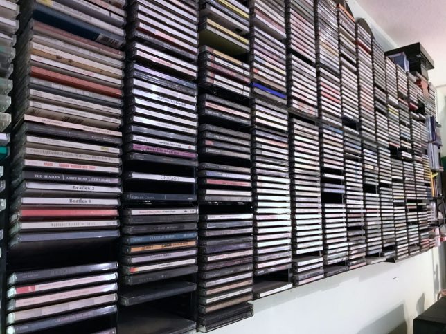 Abby and I have close to a thousand music CDs hanging on the wall, and only a fraction of these are ripped to MP3. In all fairness, only a fraction of them are worth listening.