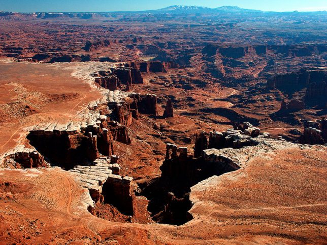 The White Rim Overlook trail is one of the best, since it allows anyone who can walk a mile to view some of the best scenery in the American West.