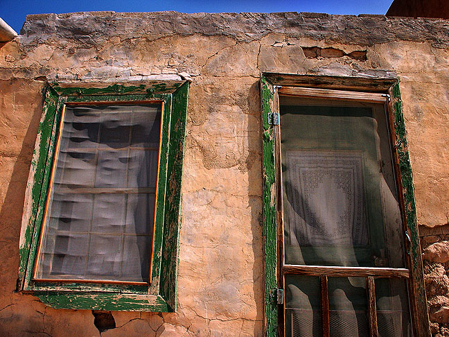 Door, window and wall, Acoma Pueblo