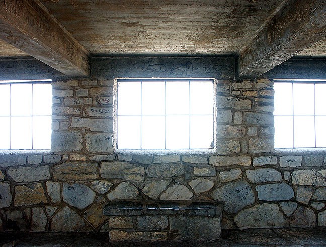 This view was made from inside the shelter house on Sandia Peak above Albuquerque.