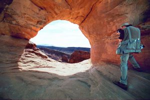 Your host photographs Frame Arch just around the corner from Delicate Arch in Arches National Park.