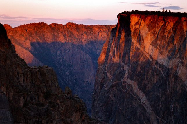This slightly wider view of Black Canyon reveals the excellent sunrise color.