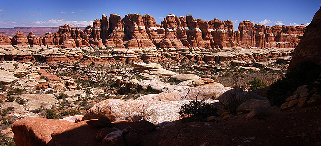 A short spur trail leads to this overview of Elephant Canyon.