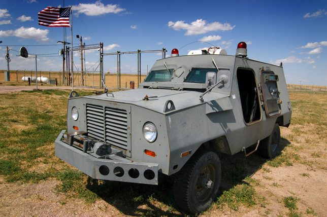 On display outside the launch control facility is this armored car, which rangers told us was despised by Air Force personnel for being under powered, crowded, and rough-riding.