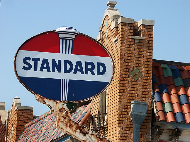 We spotted this handsome Standard Oil sign in Nebraska.