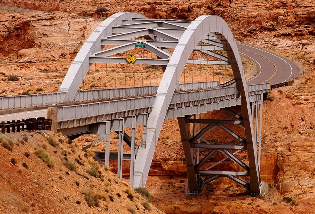 I felt inspired to photograph the steel bridge over Glen Canyon at Hite Crossing.