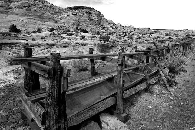 As the sky got more grey and I ran across this abandoned ranch equipment, I decided to shoot in black-and-white.