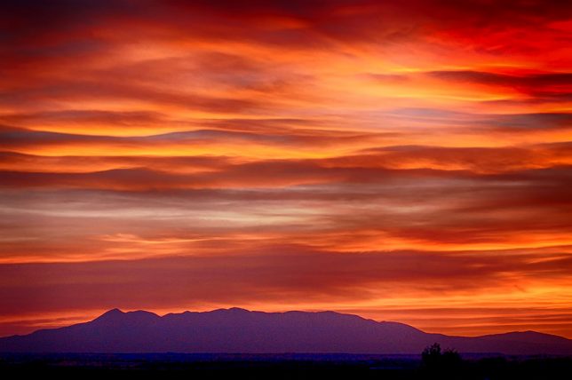 I made this image of the Abajo Mountains after sunset from near the Colorado-Utah border.