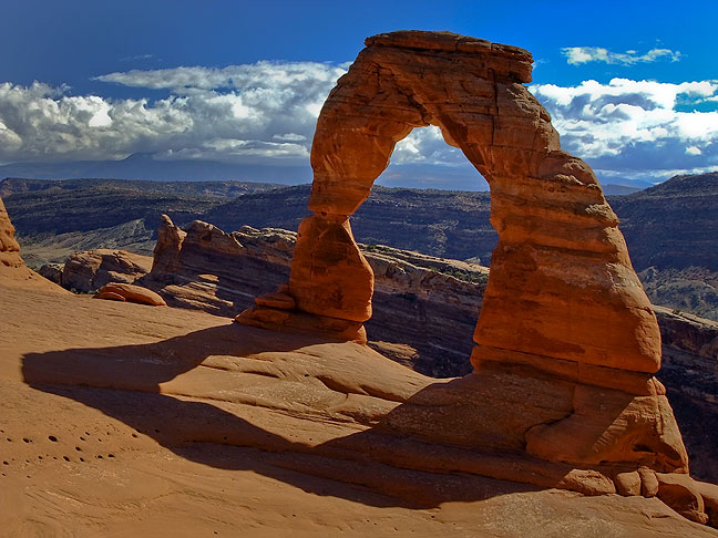 The standard view of Delicate Arch; though we have been here many times, it never gets old or less beautiful.