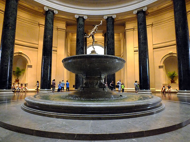 Granite and marble make the National Gallery feel important and permanent.