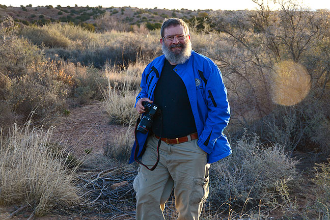 Greg smiles as we photograph first light along U.S. 550 near Cuba, New Mexico.