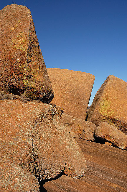 This view shows the boulders that form "The Crack."