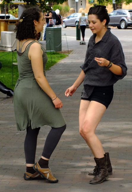 These two woman enjoyed the music on The Plaza and danced the whole time.