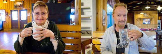 Abby and I made images of each other similar to this ten years before. In 2006, this restaurant was the MD Ranch Cookhouse, which later closed, and recently reopened as the Horsehead Grill. The interior, however, is exactly as we remembered it.