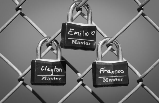 It has become a "thing" in recent years to write your name or initials on a lock and lock it to the fence on the bridge over Wintersmith dam, probably to the annoyance of City officials.