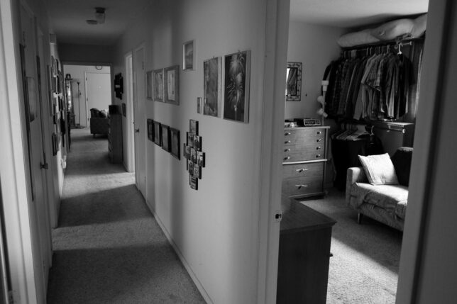Hallway and back bedroom
