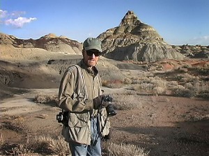 David Martin made this image of me exploring the Bisti Wilderness, New Mexico, in November 2001. I have only been to Bisti once, and I have never seen the adjoining De-Na-Zin Wilderness, so it is near the top of my "next" list.