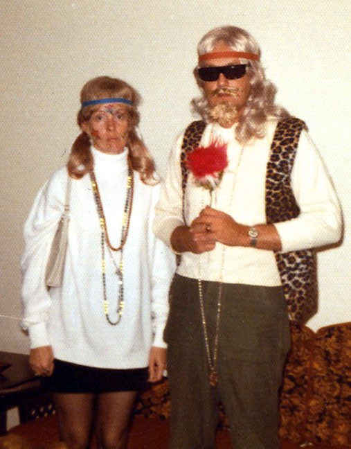Joe and Sarah Jo weren't really hippies; it was Halloween 1972.