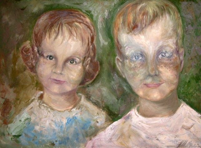 This is a painting my parents had of my sister Nicole and me, painted when we were very young. I wonder what these two kids would think about what they wanted to be when they grew up.