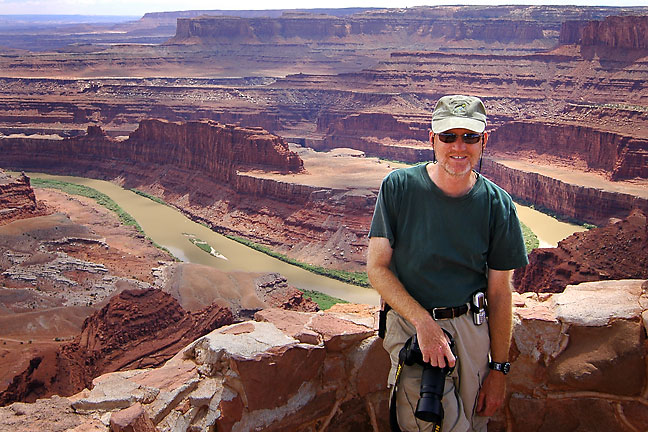 Your host poses for a photo at Dead Horse Point State Park.