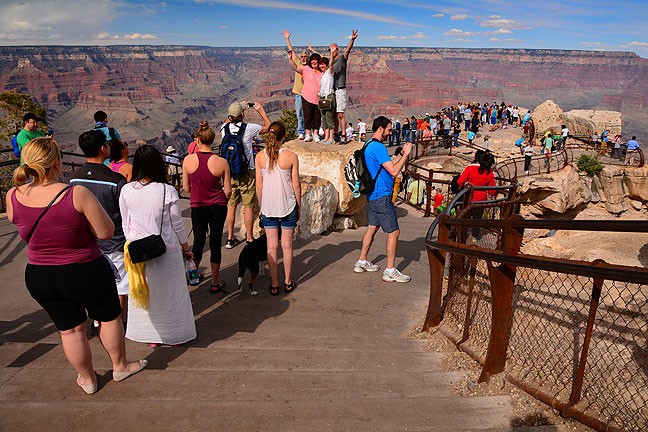 Not all that glitters is gold, nor is everything beautiful in the desert. The main visitor center at Grand Canyon National Park was bustling with noisy tourists.